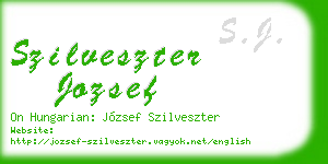 szilveszter jozsef business card